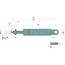 Stabilus Gasdrukveer 800 N, 267 mm, slag 34 mm