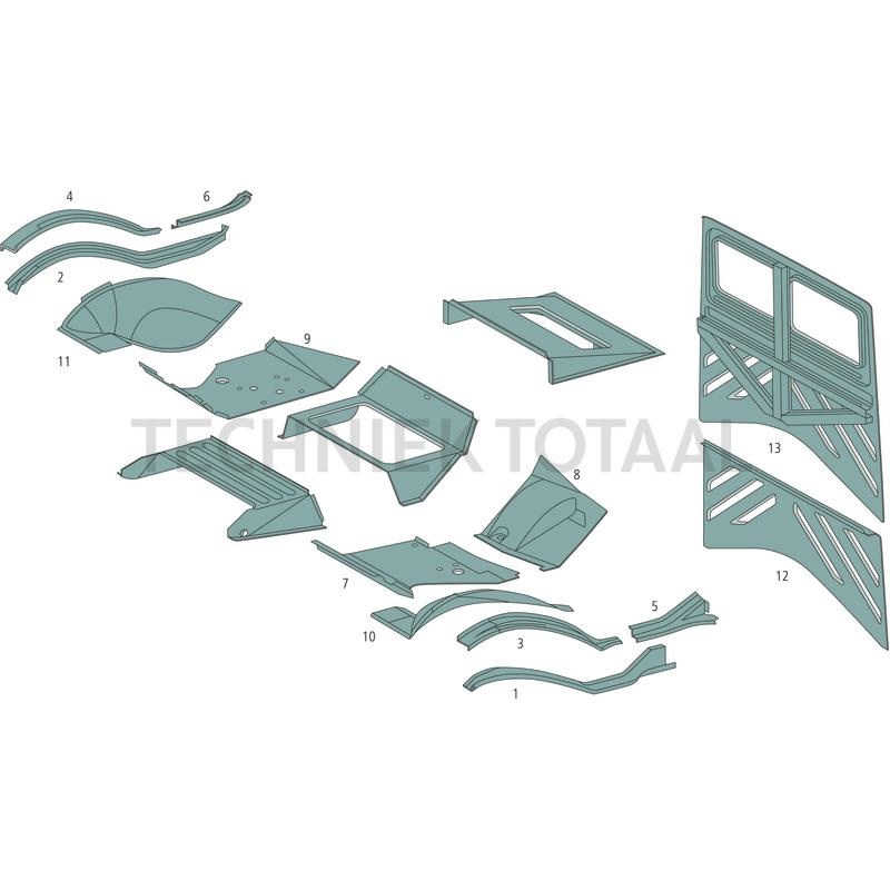 GRANIT Bodemplaat voor links Mercedes-Benz U 424 - U 437 | A4256102368, foto 2 van 2
