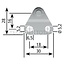 Stabilus Angle plate 30 x 28 x 17 mm, 700 N, ball-Ø 6 mm