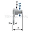 Stabilus Hoekplaat 30 x 28 x 17 mm, 700 N, kogel-Ø 6 mm