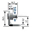 Stabilus Winkelblech 54 x 22 x 26,5 mm, 700 N, Kugel-Ø 6 mm