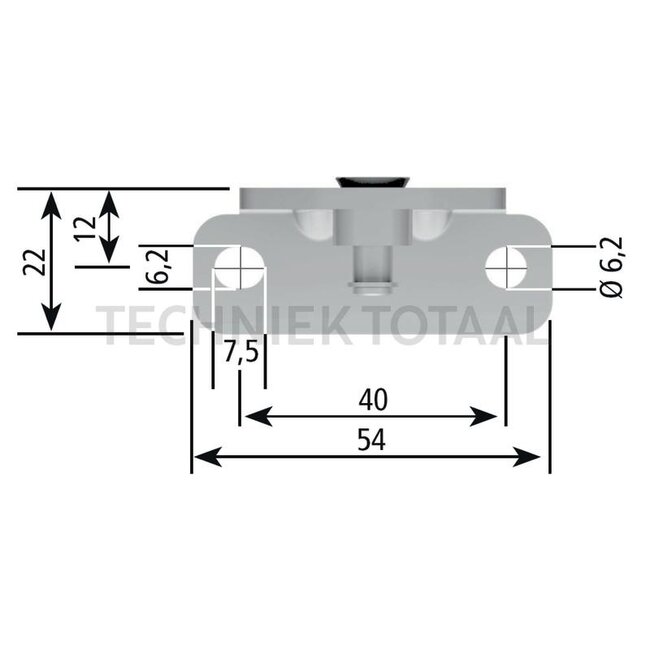 Stabilus Angle plate 54 x 22 x 26,5 mm, 700 N, ball-Ø 6 mm