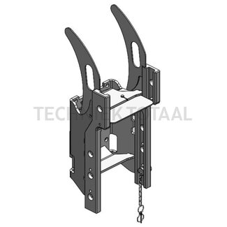 Scharmüller Trekhaakframe rail 255 mm, geleiding 32 mm, Dc 27 kN, 1000 kg