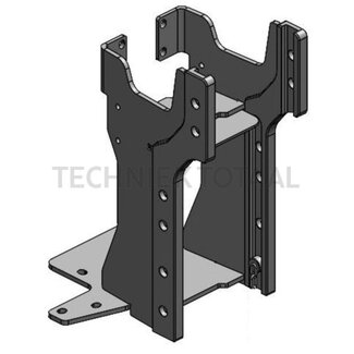 Scharmüller Trekhaakframe rail 200 mm, geleiding 25 mm, 11 kN, 250 kg 2520H-EU
