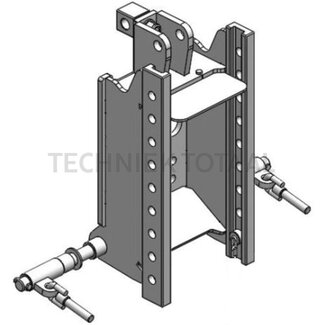 Scharmüller Trekhaakframe rail 200 mm, geleiding 25 mm, 10 kN, 350 kg Branson 2505