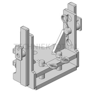 Scharmüller Inzet dissel railbreedte 255 mm, pen Ø 25 mm, 29,9 kN, AGCO grijs