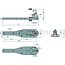 Scharmüller Draagplaat kogel 80, 1137 x 260 mm, dikte 60 mm, 118 kN