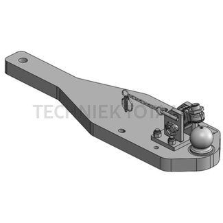 Scharmüller Draagplaat kogel 80, 965 x 270 mm, dikte 50 mm, 97,1 kN