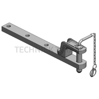 Scharmüller Drawbar pin-Ø 31,5 mm, 626 mm, category 1, black Yanmar SA 221