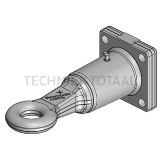 Scharmüller Zugöse cuna Ø 50 mm, Arbeitslänge 332 mm, Lochbild 120 x 120 mm