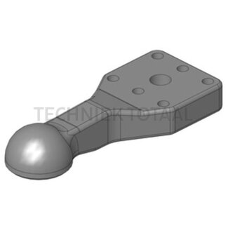 Scharmüller Drawbar eye 102,4 kN, 4000 kg, 314 mm, flange 6-hole 130 x 115, M20