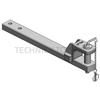 Scharmüller Dissel pen-Ø 50 mm, 905 mm, Claas grijs
