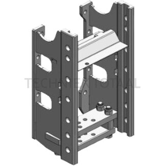 Scharmüller Trekhaakframe voorbereid voor trekpendel 75 kN, 3000 kg, rail 330 mm