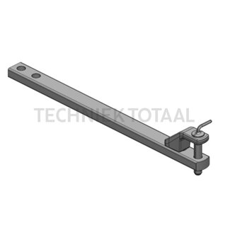 Scharmüller Deichsel Bolzen-Ø 38 mm, 1279 mm, Kategorie 3, schwarz Fiat