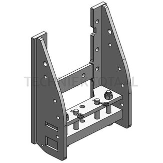 Scharmüller Disselframe 118 kN, oplegdruk 4000 kg, Claas grijs