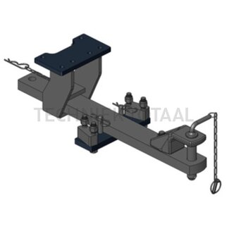 Scharmüller Zugpendel Nachrüstsatz 820 x 80 x 35 mm, 46,8 kN, 1500 kg, Kat. 2, schwarz
