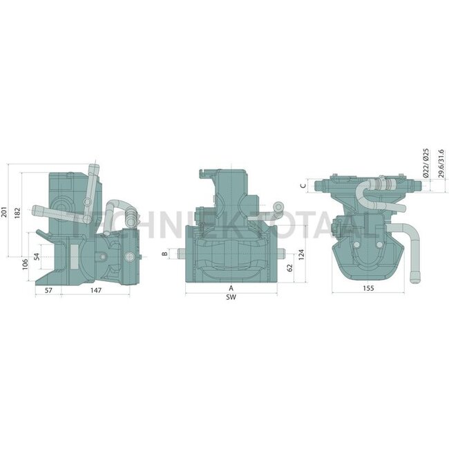 ROCKINGER Anhängerkupplung rail 242 mm, kugelförmige Bolzen 38 mm, 70 kN, schwarz | RO865D42300