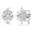 HELLA Alternator 14 V / 45 A, pulley-Ø 93 mm, 1 groove | 8EL 015 643-501, 4711700, 4772683, 4808498