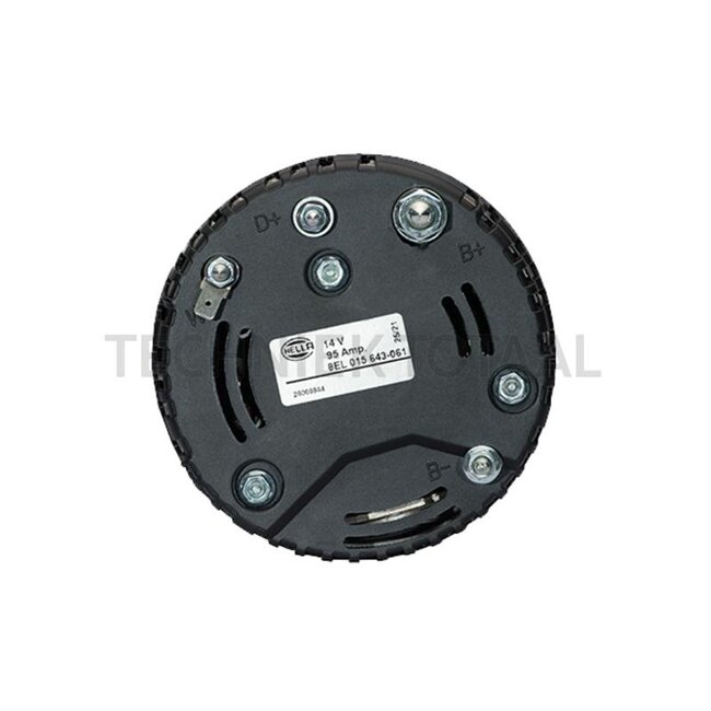 HELLA Generator 14 V / 95 A, Riemenscheibe-Ø 50 mm, 8 Nuten | 8EL 015 643-061