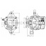 HELLA Generator 14 V / 40 A, poelie-Ø 69 mm Kubota KX61-3, KX71-3 | 8EL 015 643-361