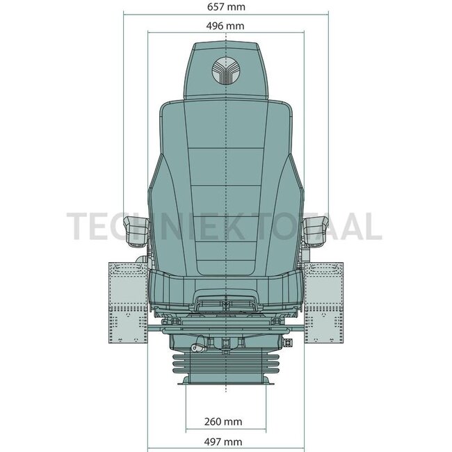GRAMMER Actimo Evolution MSG95EL/722 luchtgeveerd 12 V, 496 mm | 1388494KOBA-11