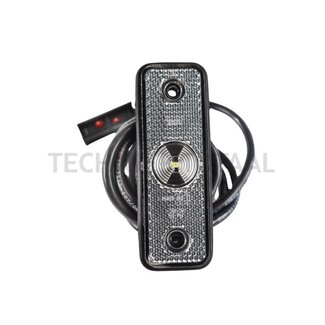 ASPÖCK Positionsleuchte Flatpoint I LED, weiß, 24 V, Kabel 1500 mm, P&R 90°