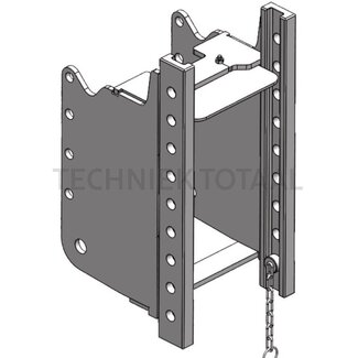 Scharmüller Trekhaakframe 10 kN, railbreedte 200 mm, oplegdruk 350 kg