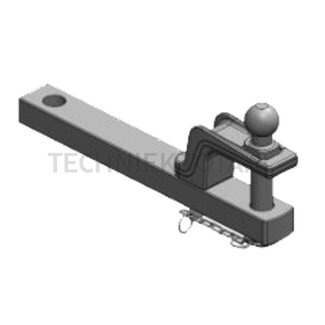 Scharmüller Dissel 500 x 60 x 40 mm, pen-Ø 31,5 mm, categorie 2, Kioti grijs