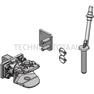 Scharmüller Hitch afsteekbaar with bracket, 600 kg, 20,5 kN, M14, pin Ø 20 mm