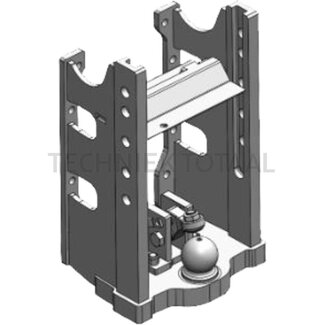 Scharmüller Trekhaakframe 82,4 kN, railbreedte 330 mm, oplegdruk 3000 kg