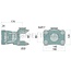 Sauermann Flanschkupplung John Deere Grün Bolzen 31 mm, 140 x 80 mm, M17, 82,4 kN | S02 1400 1