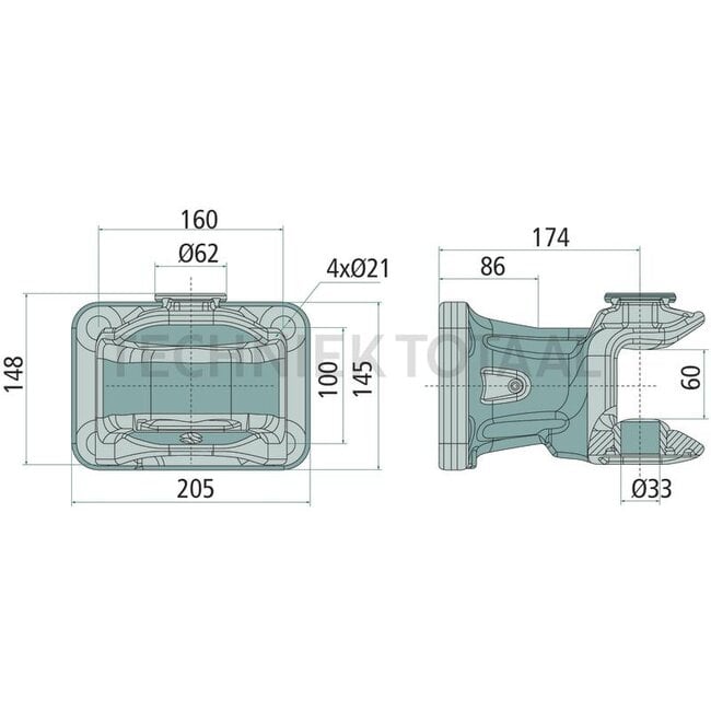 Sauermann Flanschkupplung John Deere Grün Bolzen 31 mm, 160 x 100 mm, M21, 97,1 kN | S02 1600 1
