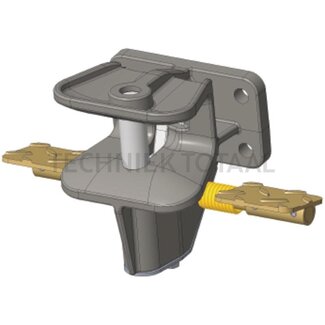 Sauermann Flanschkupplung Bolzen 25 mm, 120 x 55 mm, M15, 250 kg, Fußbetätigung