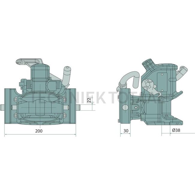 Sauermann Anhängerkupplung rail 200 mm, Kuppelbolzen 38 mm, 70 kN, schwarz | C99991828