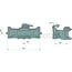 Sauermann Aanhangerkoppeling rail 390 mm, 120,9 kN, zonder pen, AGCO grijs | FG945500070161