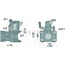 Sauermann Flange hitch pin 31 mm, 140 x 80 mm, M17, 2000 kg | S01 1401 1