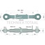GRANIT Mechanischer Oberlenker cat. 2/25,4-2/25,4, 390 - 460 mm, M30 x 3