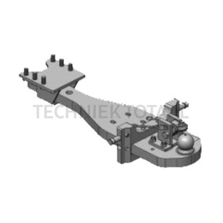 Scharmüller Draagplaat kogel 80, 1070 x 270 x 50 mm, 3000 kg JCB, John Deere
