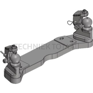 Scharmüller Gedwongen besturing tweezijdig 2 ton, 250 mm, K50, AGCO grijs, 19 kg