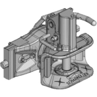 Scharmüller Zugmaul Automatik 120 kN, rail 330 mm, Sicherungsbolzen Ø 25 mm