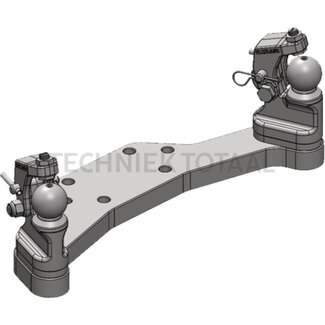 Scharmüller Gedwongen besturing K50, 250 mm, beide zijden, AGCO grijs, 18 kg