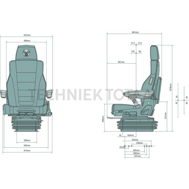 GRAMMER Actimo Evolution MSG95EL/742 air suspended 24 V, 550 mm | 1462953