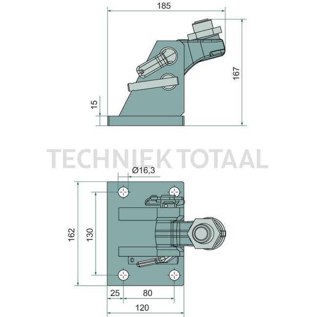 Scharmüller Vergrendeling kogel 80 Fendt heavy, gatpatroon 130 x 80 | 02.481.349-A43, 02.481.349-A11, 72608715