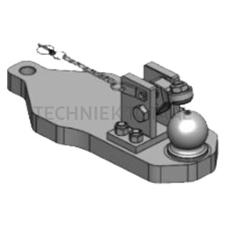 Scharmüller Draagplaat kogel 80, 524 x 222 mm, dikte 40 mm, 72 kN