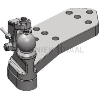 Scharmüller Gedwongen besturing K50, 2 ton, 250 mm, links, AGCO grijs, 11 kg