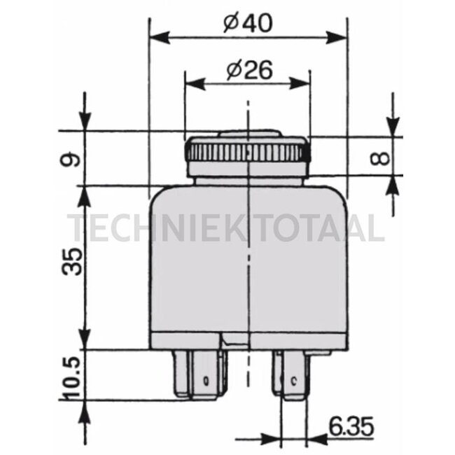 Cobo Zündschloss Metall Ø 40 mm, Länge 54,5 mm, Schalterstellungen P-0-1-2