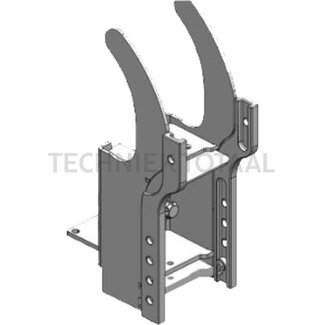 Scharmüller Anhängebockrahmen 10 kN, rail 200 mm, Führung 25 mm, Bolzen Ø 16 mm