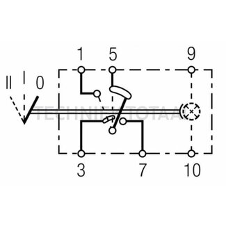 GRANIT Kombischalter rastend, Schaltfunktion aus/an/an, 12 / 24 V