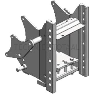 Scharmüller Trekhaakframe 55,4 kN, rail 330 mm, geleiding 32 mm, pen Ø 25 mm