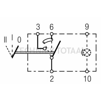 GRANIT Latching switch 3 connections, II+I-0, 12/24 V